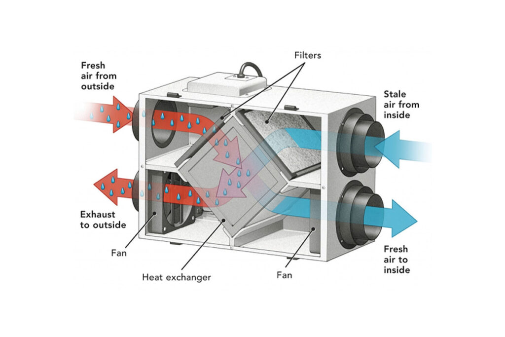 thiết bị hồi nhiệt HRV